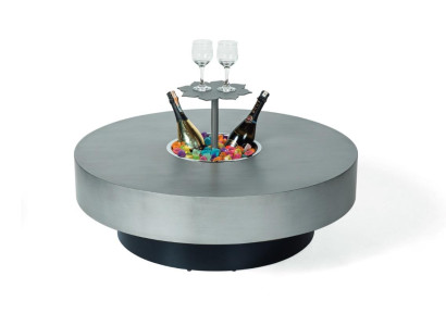 Design Coffee tables Table Luxury stainless steel Tables Round gray Furniture 100cm